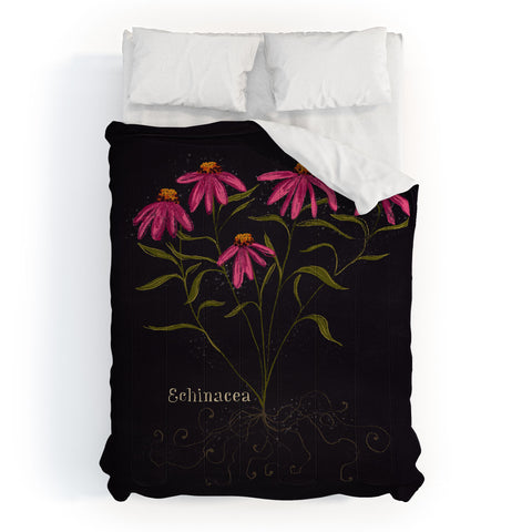 Joy Laforme Herb Garden Echinacea Comforter