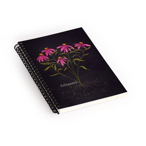Joy Laforme Herb Garden Echinacea Spiral Notebook