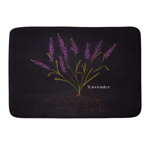 Joy Laforme Herb Garden Lavender Memory Foam Bath Mat