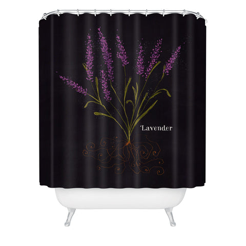 Joy Laforme Herb Garden Lavender Shower Curtain