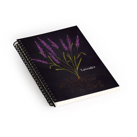 Joy Laforme Herb Garden Lavender Spiral Notebook