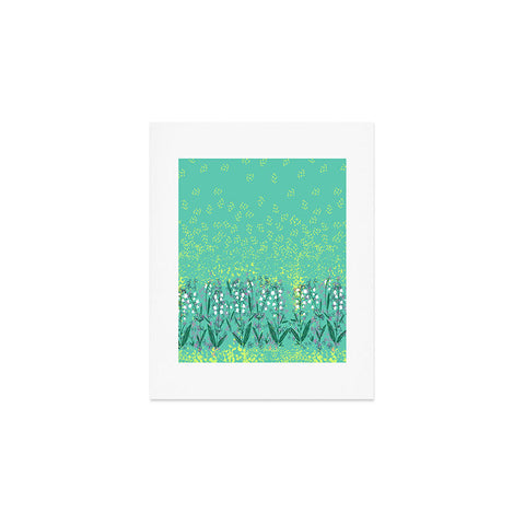 Joy Laforme Lilly Of The Valley In Green Art Print