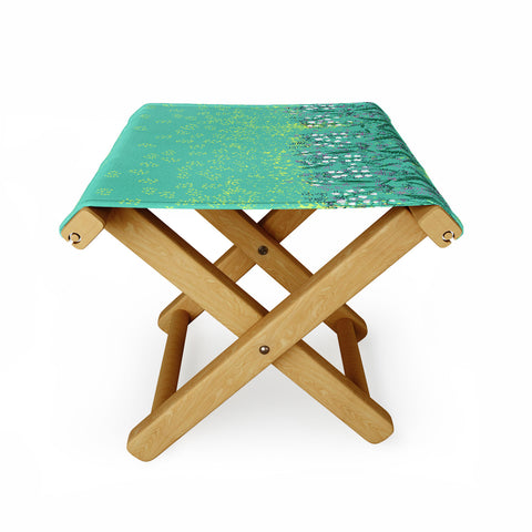 Joy Laforme Lilly Of The Valley In Green Folding Stool