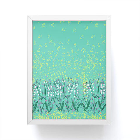 Joy Laforme Lilly Of The Valley In Green Framed Mini Art Print