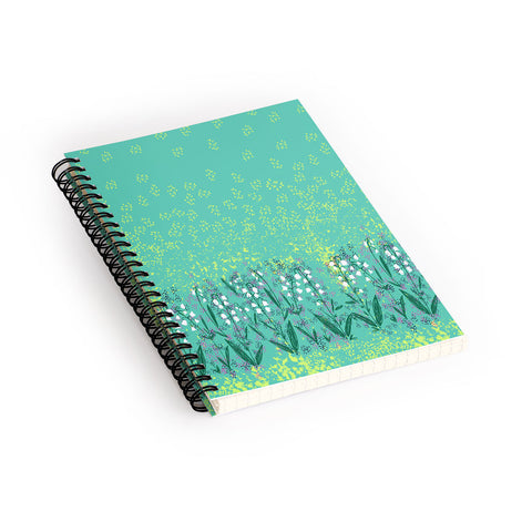 Joy Laforme Lilly Of The Valley In Green Spiral Notebook