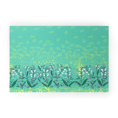 Joy Laforme Lilly Of The Valley In Green Welcome Mat