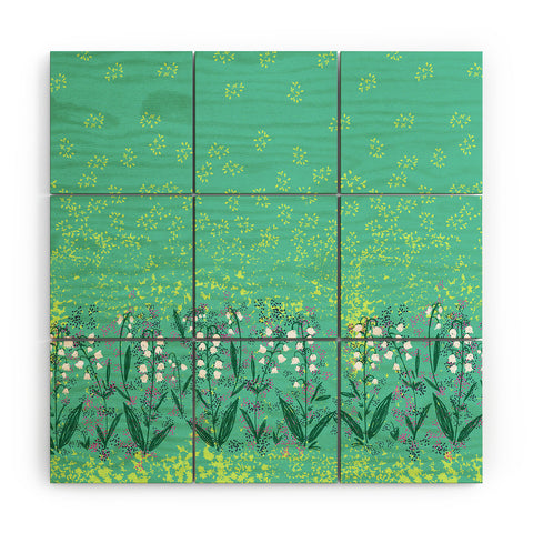 Joy Laforme Lilly Of The Valley In Green Wood Wall Mural