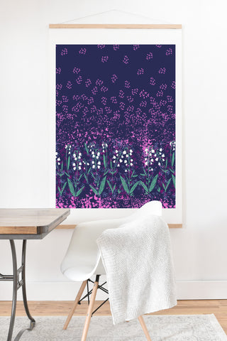 Joy Laforme Lilly Of The Valley In Purple Art Print And Hanger