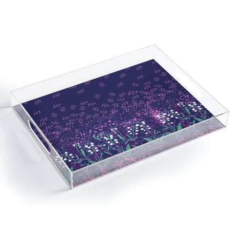 Joy Laforme Lilly Of The Valley In Purple Acrylic Tray