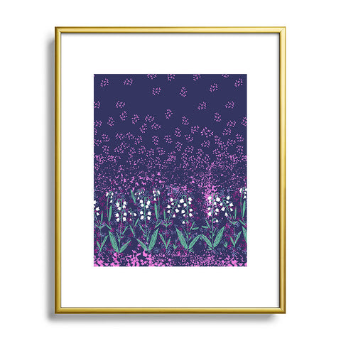 Joy Laforme Lilly Of The Valley In Purple Metal Framed Art Print