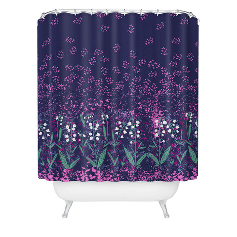 Joy Laforme Lilly Of The Valley In Purple Shower Curtain