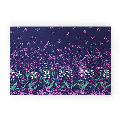 Joy Laforme Lilly Of The Valley In Purple Welcome Mat