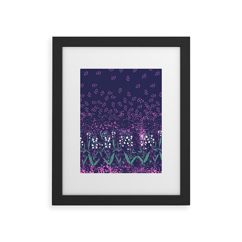 Joy Laforme Lilly Of The Valley In Purple Framed Art Print