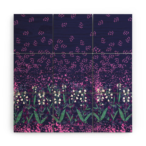 Joy Laforme Lilly Of The Valley In Purple Wood Wall Mural