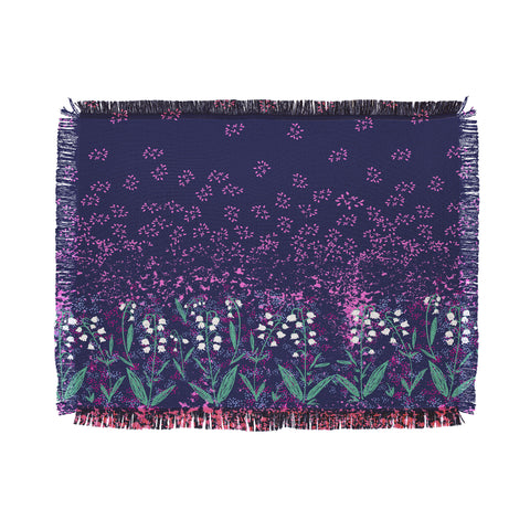 Joy Laforme Lilly Of The Valley In Purple Throw Blanket