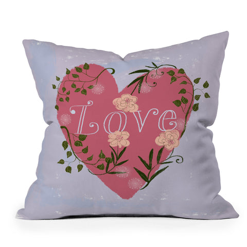 Joy Laforme Love your Valentine Throw Pillow