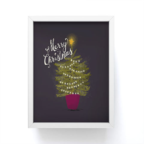 Joy Laforme Merry Christmas Little Tree Framed Mini Art Print