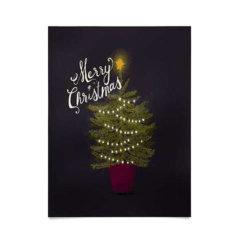 Joy Laforme Merry Christmas Little Tree Poster
