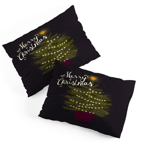 Joy Laforme Merry Christmas Little Tree Pillow Shams