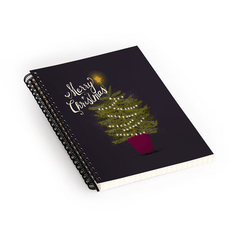 Joy Laforme Merry Christmas Little Tree Spiral Notebook
