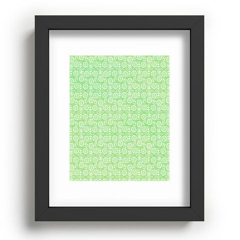 Joy Laforme Mexican Flora In Green Recessed Framing Rectangle