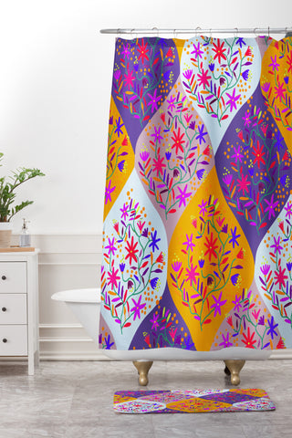 Joy Laforme Moroccan Party 2 Shower Curtain And Mat