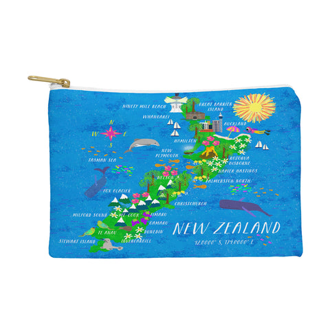 Joy Laforme New Zealand Map Pouch