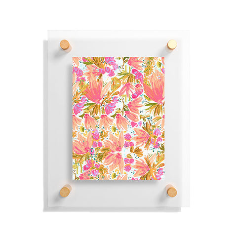 Joy Laforme Orange Blossom in Pink Floating Acrylic Print