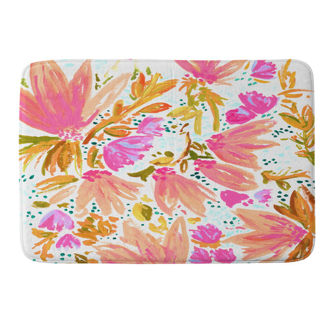 Joy Laforme Orange Blossom in Pink Memory Foam Bath Mat