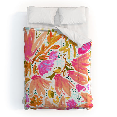 Joy Laforme Orange Blossom in Pink Comforter