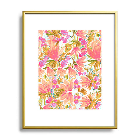Joy Laforme Orange Blossom in Pink Metal Framed Art Print