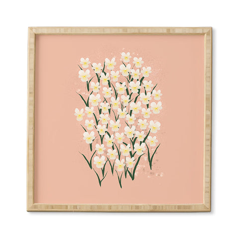 Joy Laforme Pansies in Pink and White Framed Wall Art