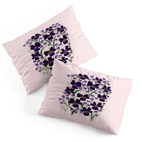 Joy Laforme Pansies in Purple and Yellow Pillow Shams