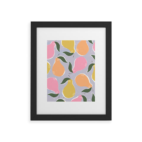 Joy Laforme Pear Confetti Framed Art Print