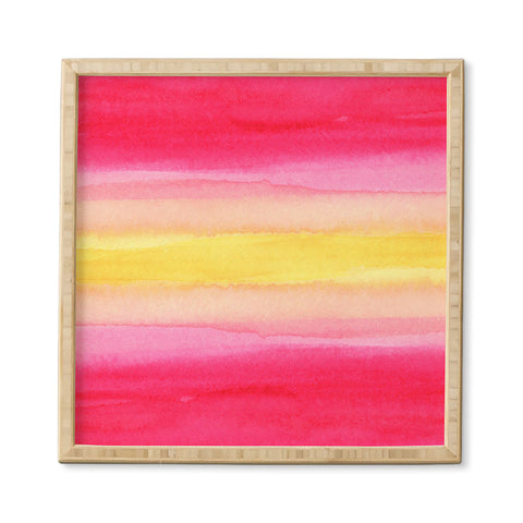 Joy Laforme Pink And Yellow Ombre Framed Wall Art