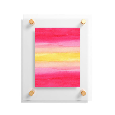 Joy Laforme Pink And Yellow Ombre Floating Acrylic Print