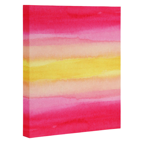 Joy Laforme Pink And Yellow Ombre Art Canvas