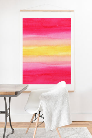 Joy Laforme Pink And Yellow Ombre Art Print And Hanger