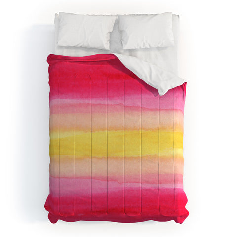 Joy Laforme Pink And Yellow Ombre Comforter