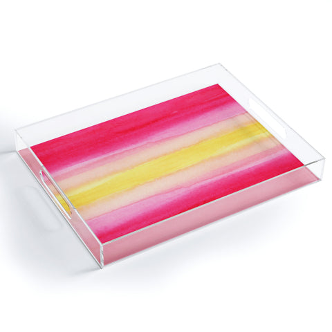 Joy Laforme Pink And Yellow Ombre Acrylic Tray