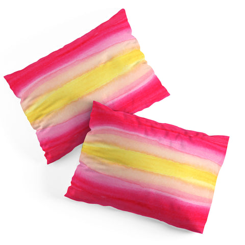 Joy Laforme Pink And Yellow Ombre Pillow Shams