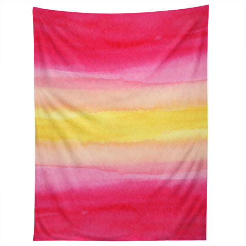 Joy Laforme Pink And Yellow Ombre Tapestry