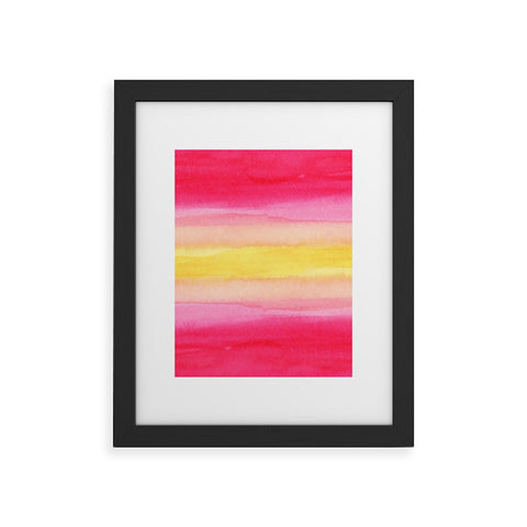 Joy Laforme Pink And Yellow Ombre Framed Art Print