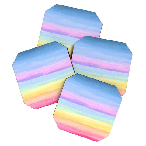 Joy Laforme Rainbow Ombre Coaster Set