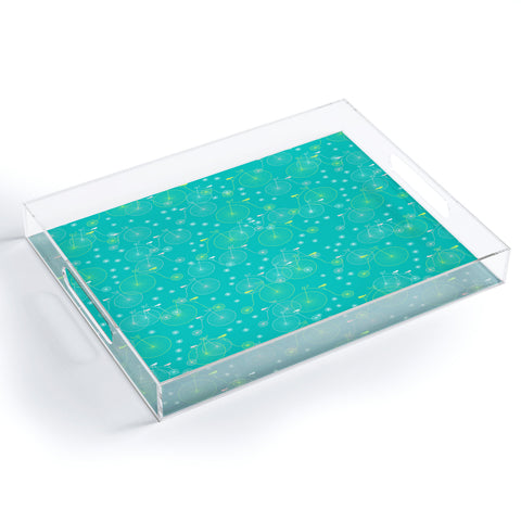 Joy Laforme Ride My Bicycle In Turquoise Acrylic Tray