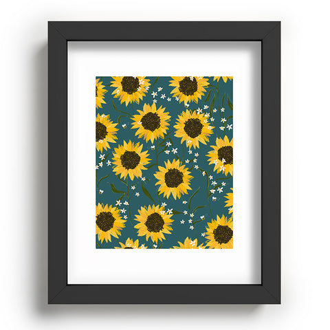 Joy Laforme Summer Garden Sunflowers Recessed Framing Rectangle