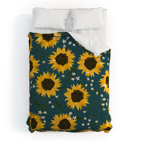 Joy Laforme Summer Garden Sunflowers Comforter