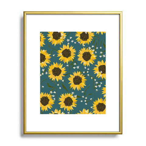 Joy Laforme Summer Garden Sunflowers Metal Framed Art Print