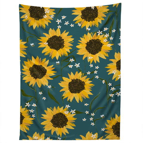 Joy Laforme Summer Garden Sunflowers Tapestry