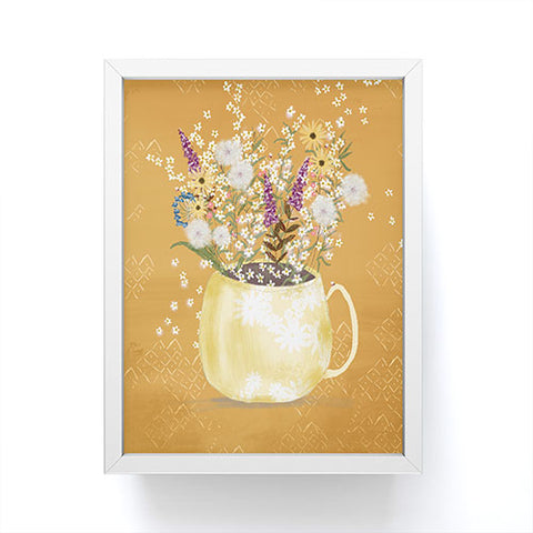 Joy Laforme Summer Garden Wildflower Still Life Framed Mini Art Print